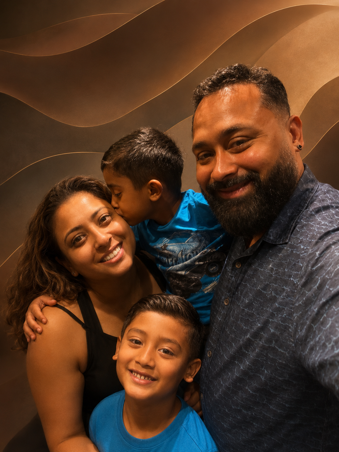 Dr. Dimple with her husband and two sons